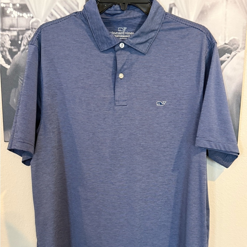 Vineyard Vines Men's Blue Polo Shirt Large